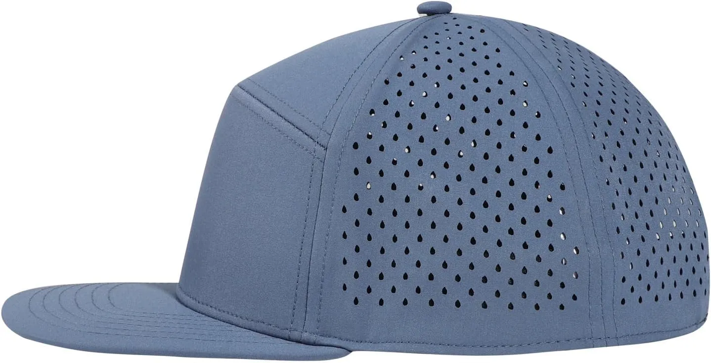 Men's Oversize XXL Flat Brim Baseball Cap Adjustable Performance Snapback Hat Laser Perforated Cap Plus Size for Big Head