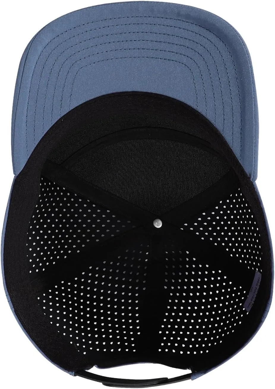 Men's Oversize XXL Flat Brim Baseball Cap Adjustable Performance Snapback Hat Laser Perforated Cap Plus Size for Big Head