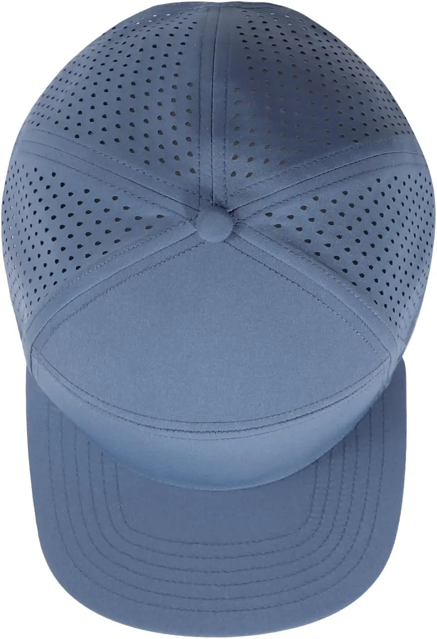 Men's Oversize XXL Flat Brim Baseball Cap Adjustable Performance Snapback Hat Laser Perforated Cap Plus Size for Big Head