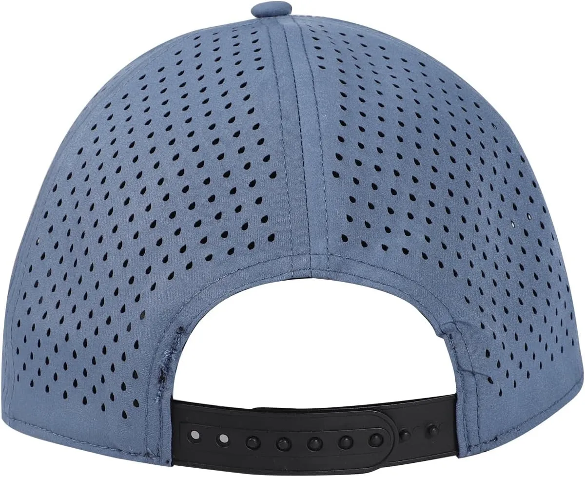 Men's Oversize XXL Flat Brim Baseball Cap Adjustable Performance Snapback Hat Laser Perforated Cap Plus Size for Big Head
