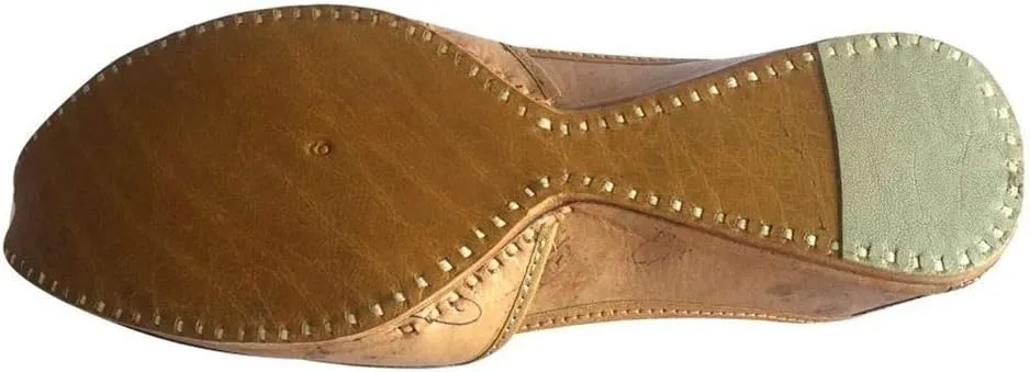 Mens Punjabi Jutti Sherwani Shoes Copper Cut Work Zari Khussa Shoes Ethnic Designer Footwear