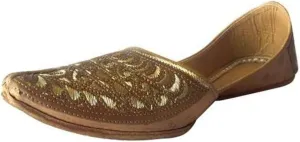 Mens Punjabi Jutti Sherwani Shoes Copper Cut Work Zari Khussa Shoes Ethnic Designer Footwear