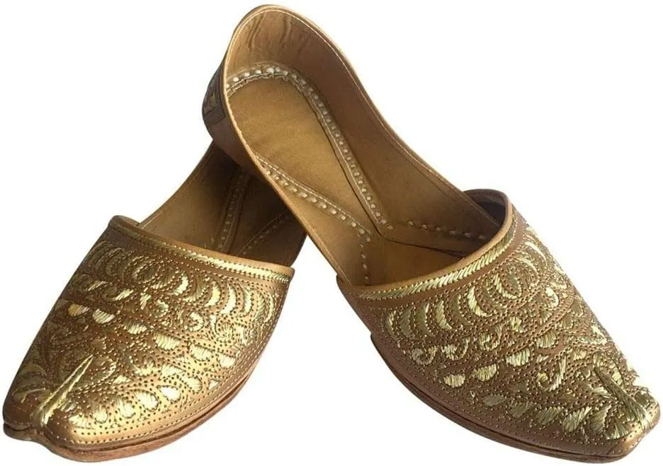 Mens Punjabi Jutti Sherwani Shoes Copper Cut Work Zari Khussa Shoes Ethnic Designer Footwear