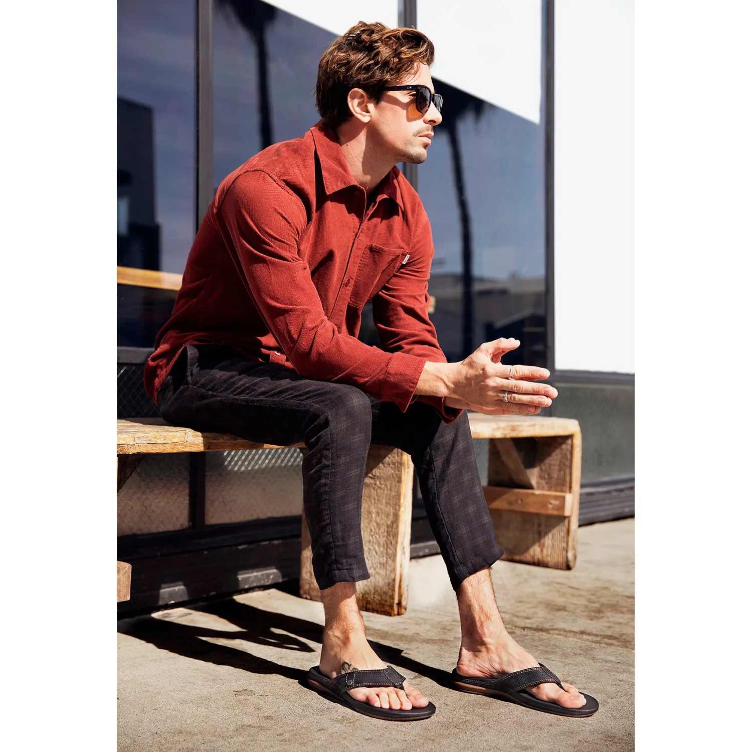 Men's Reef Cushion Lux Toffee Leather