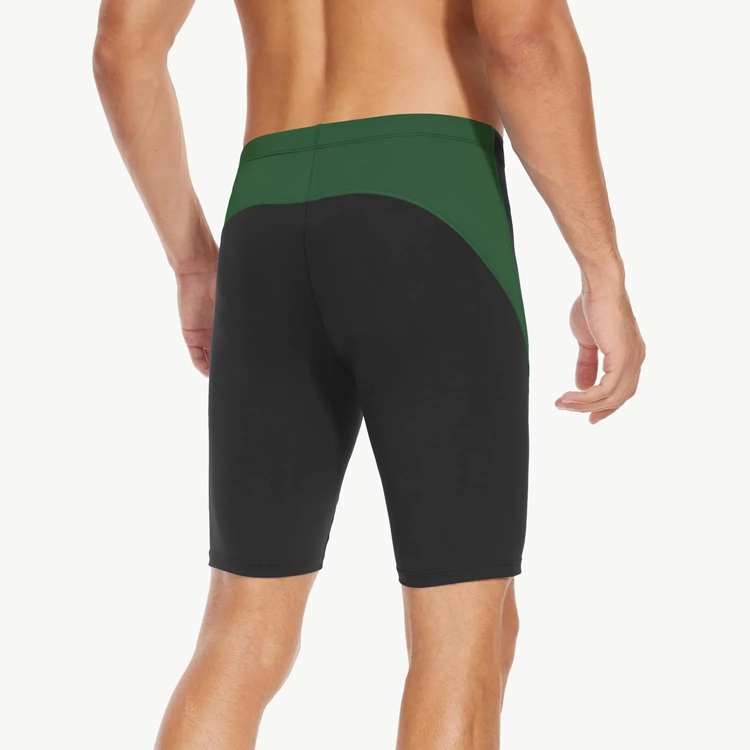 Men's Swim Jammers Competitive Athletic Swim Team Suit Training Endurance Racing Quick Dry Swimming Shorts UPF 50