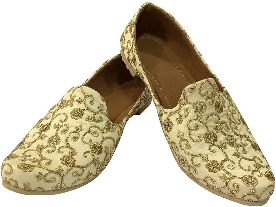 Men’s Traditional Punjabi Jutti Handmade Punjabi Khussa Shoes – Perfect for Kurta & Sherwani Men’s Designer Mojari Shoes