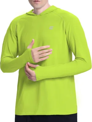 Men's UPF 50  Sun Protection Hoodie Shirts UV SPF Long Sleeve Rash Guard Fishing Swim Shirts Quick Dry