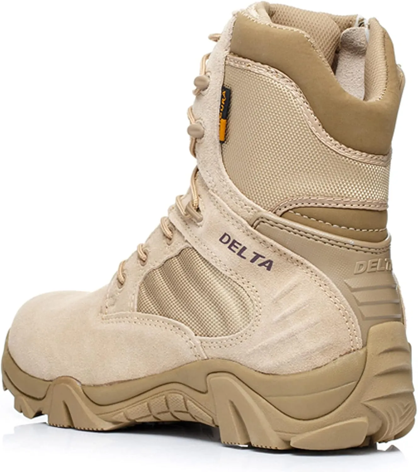 Men's Waterproof Hiking Boots Outdoor High Top Trekking Backpacking Mountaineering Shoes-Sand||EU40/US7.5