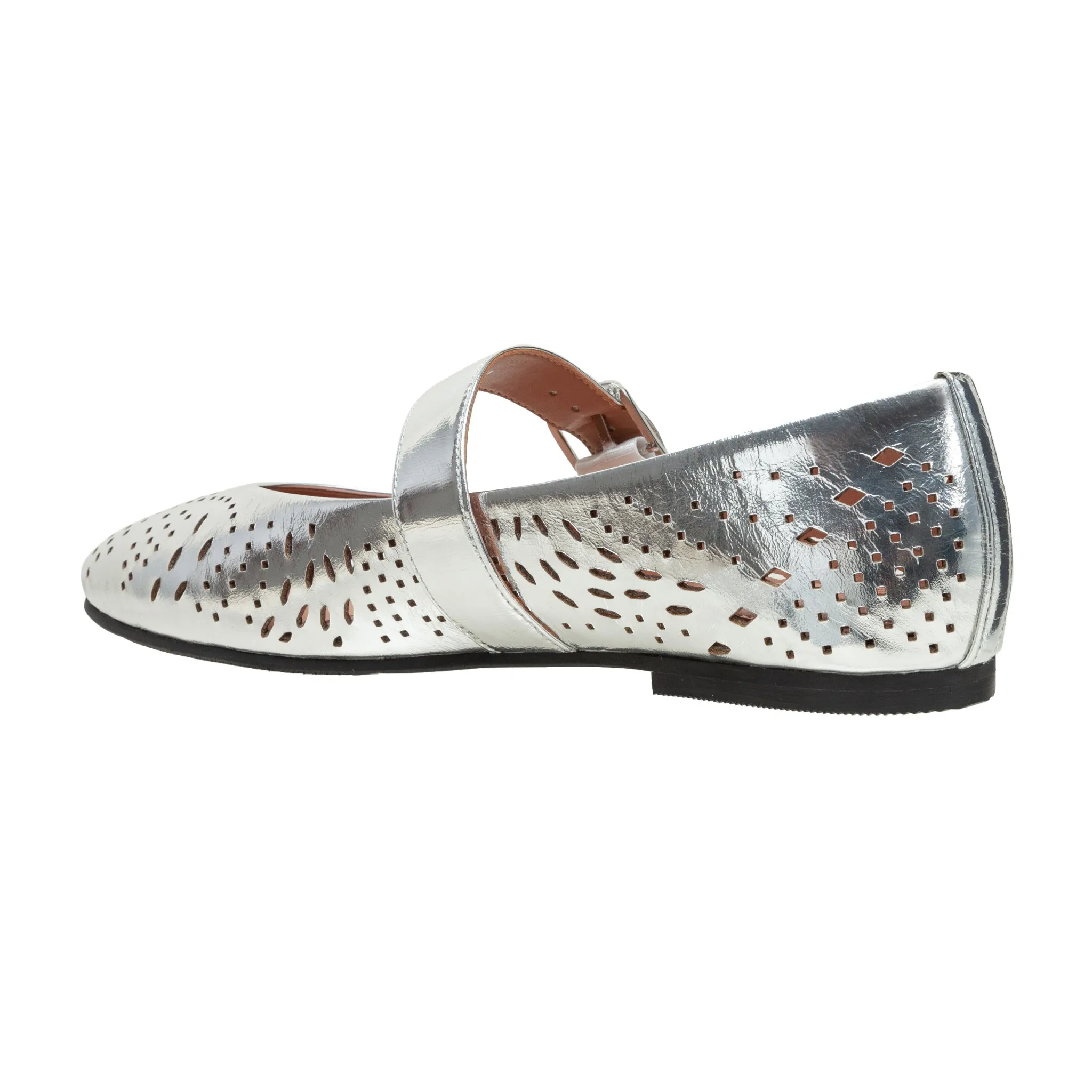 MILLER | Laser Cut Leather Mary Jane Flats