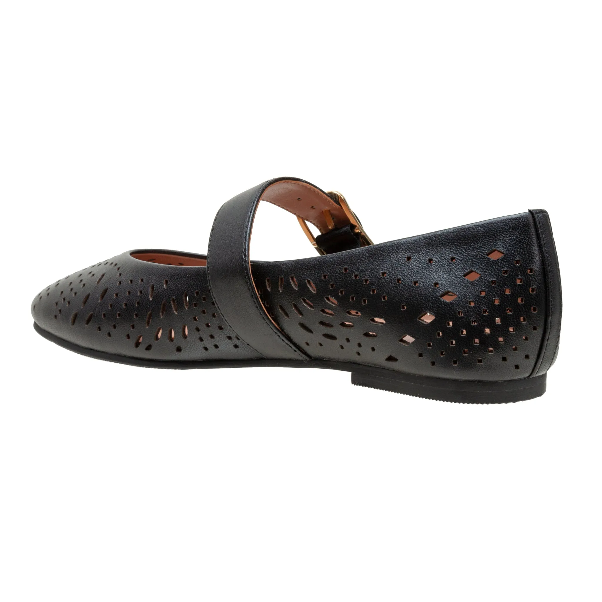 MILLER | Laser Cut Leather Mary Jane Flats