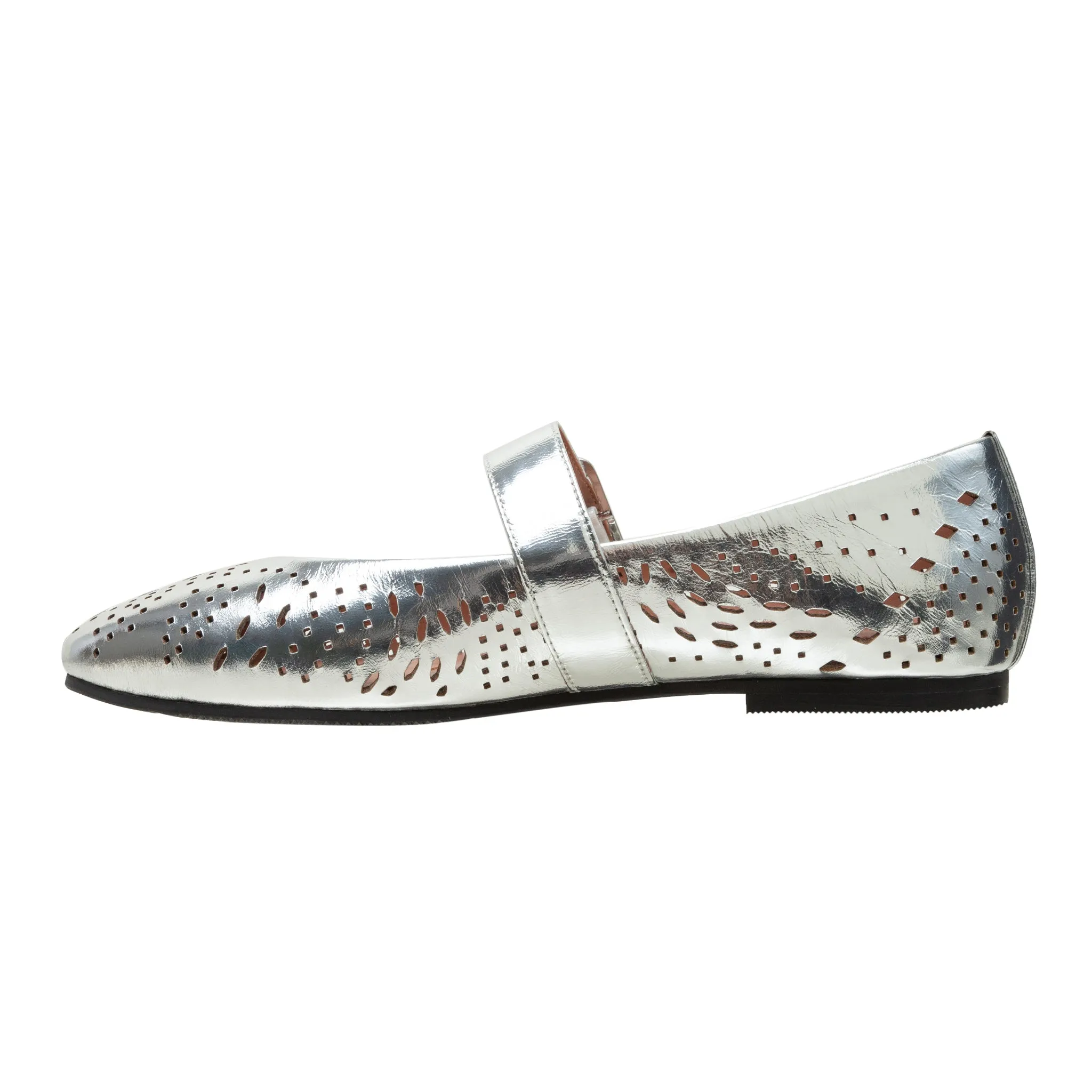 MILLER | Laser Cut Leather Mary Jane Flats