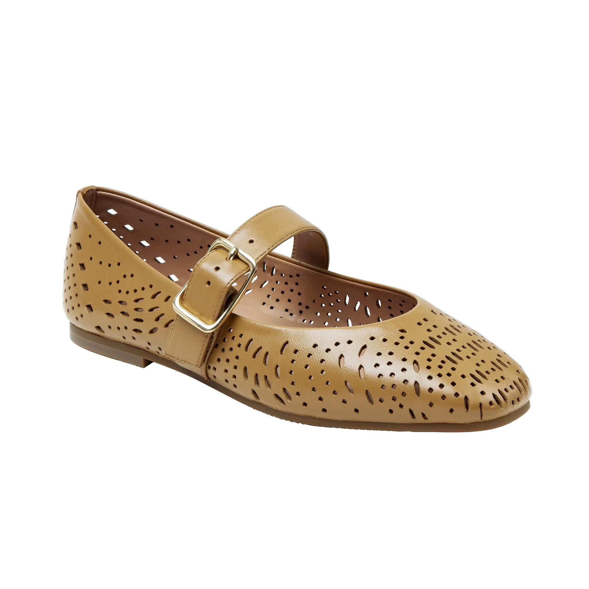 MILLER | Laser Cut Leather Mary Jane Flats