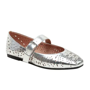 MILLER | Laser Cut Leather Mary Jane Flats