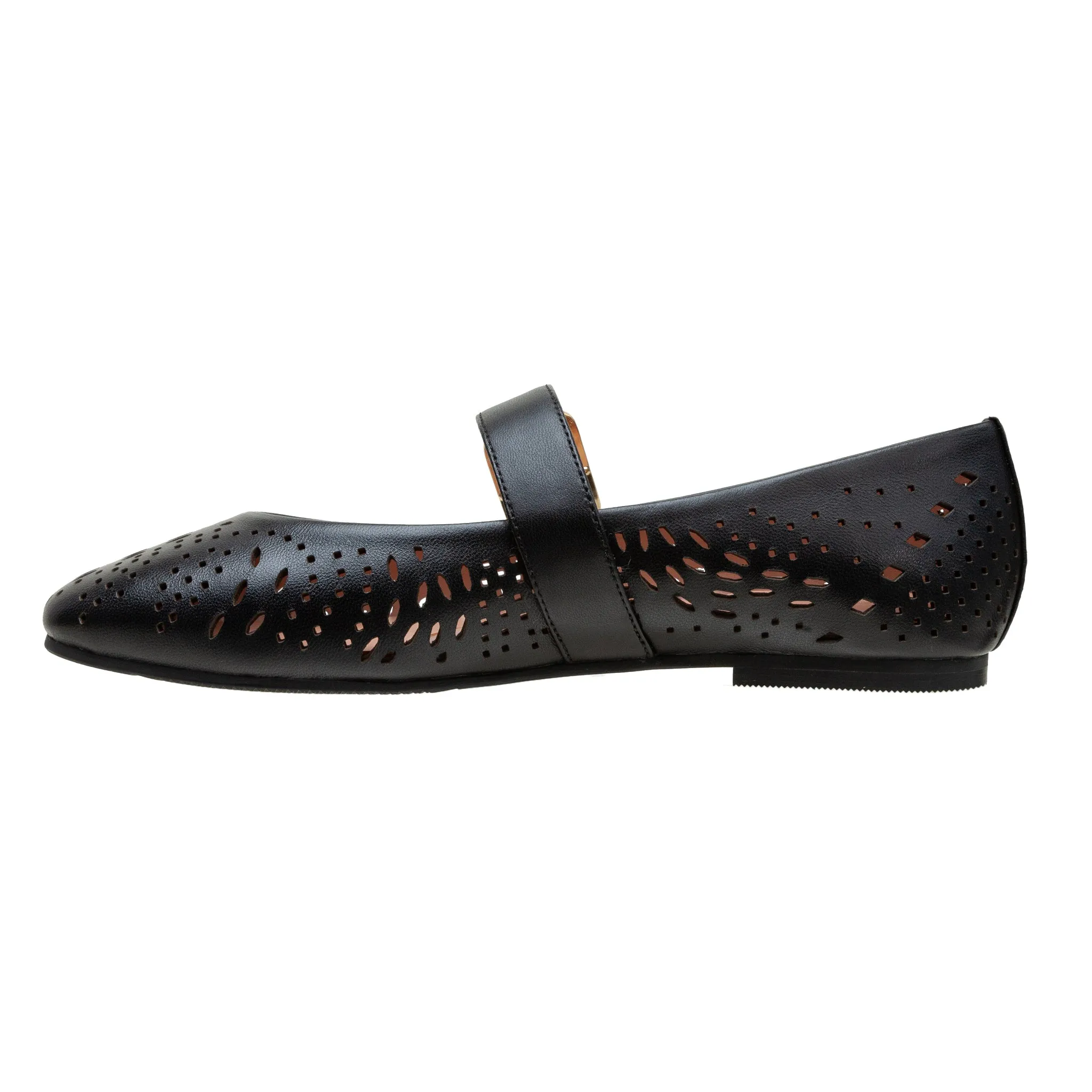 MILLER | Laser Cut Leather Mary Jane Flats