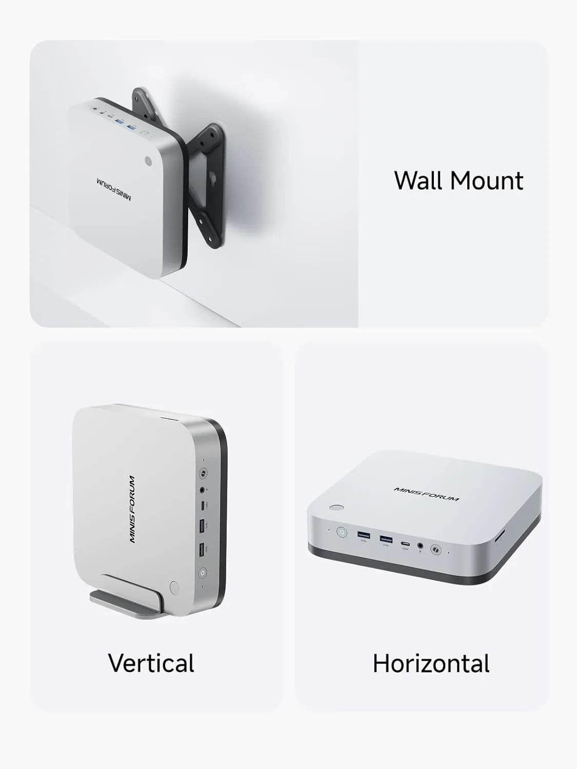 MINISFORUM Mini PC AI X1 Pro AMD Ryzen AI 9 HX370(12 Cores/24 Threads, up to 5.1GHz)&AMD Radeon 890M Mini Gaming Computer,32GB DDR5 1TB PCIe 4.0 SSD, 8K Quad Display,Dual 2.5 LAN/WiFi 7/BT5.4/Oculink