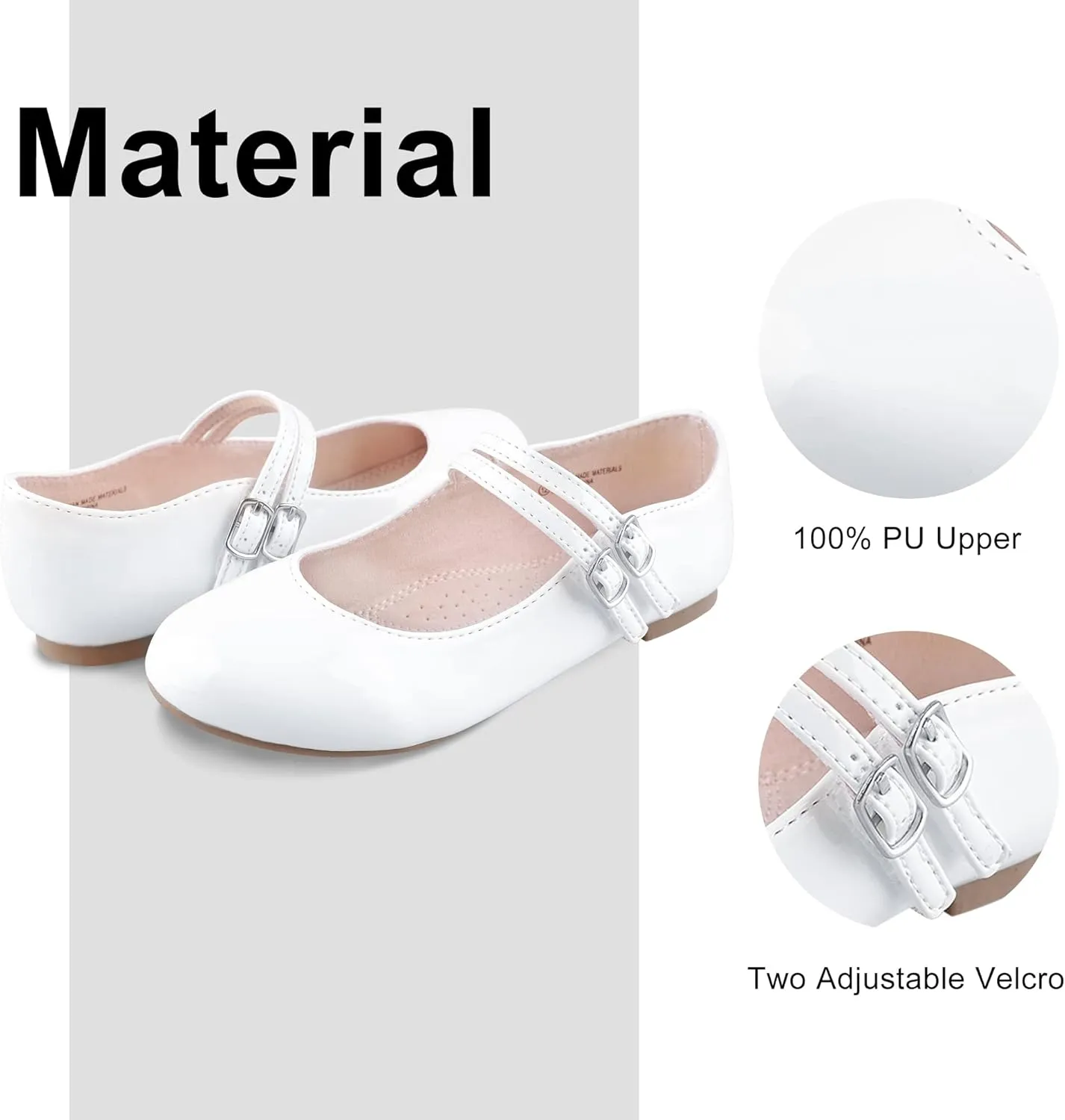 MIXIN Girls Dress Shoes Mary Jane Shoes for Girl Ballet Flats Back to School Princess Wedding Shoes