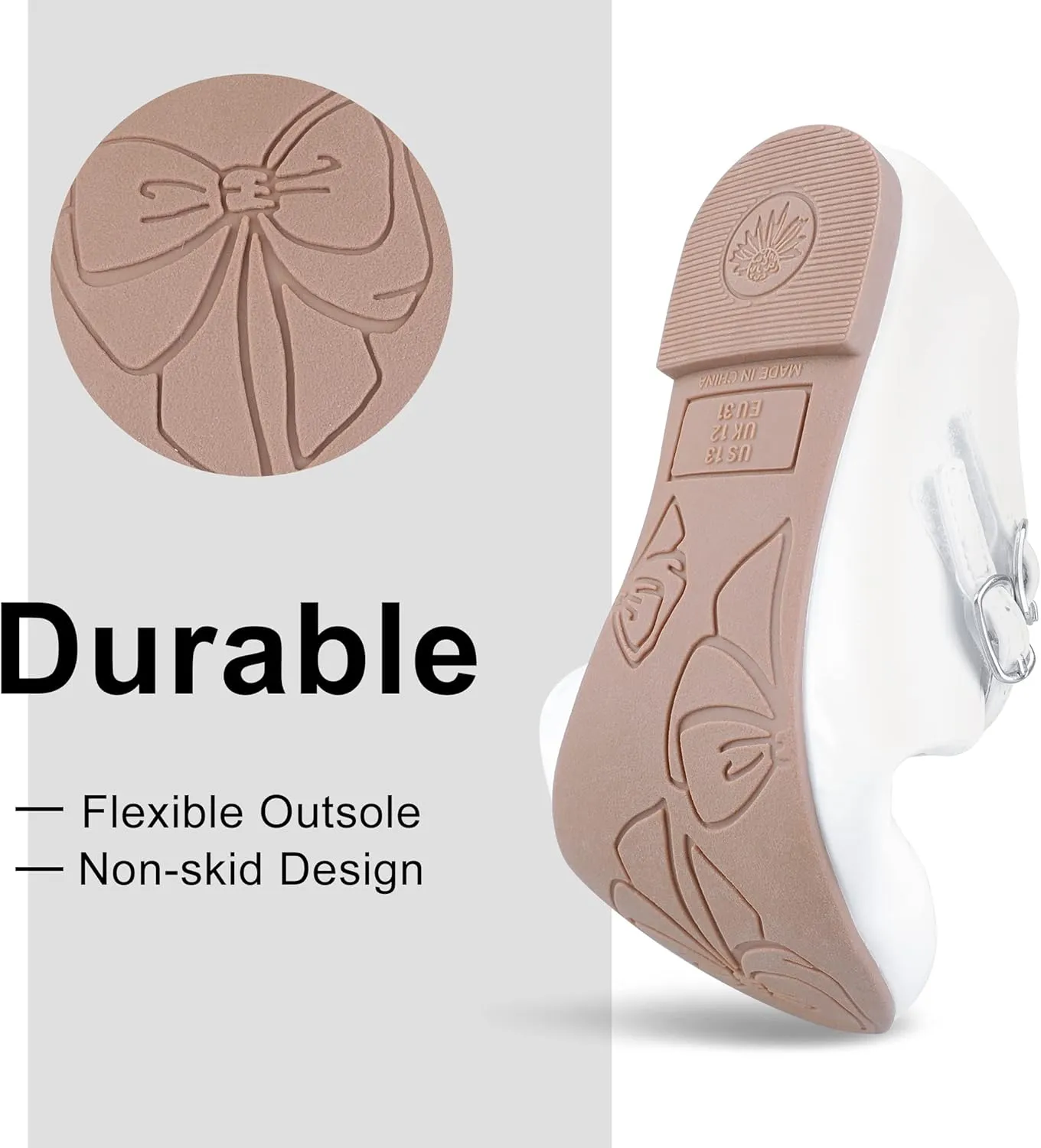 MIXIN Girls Dress Shoes Mary Jane Shoes for Girl Ballet Flats Back to School Princess Wedding Shoes