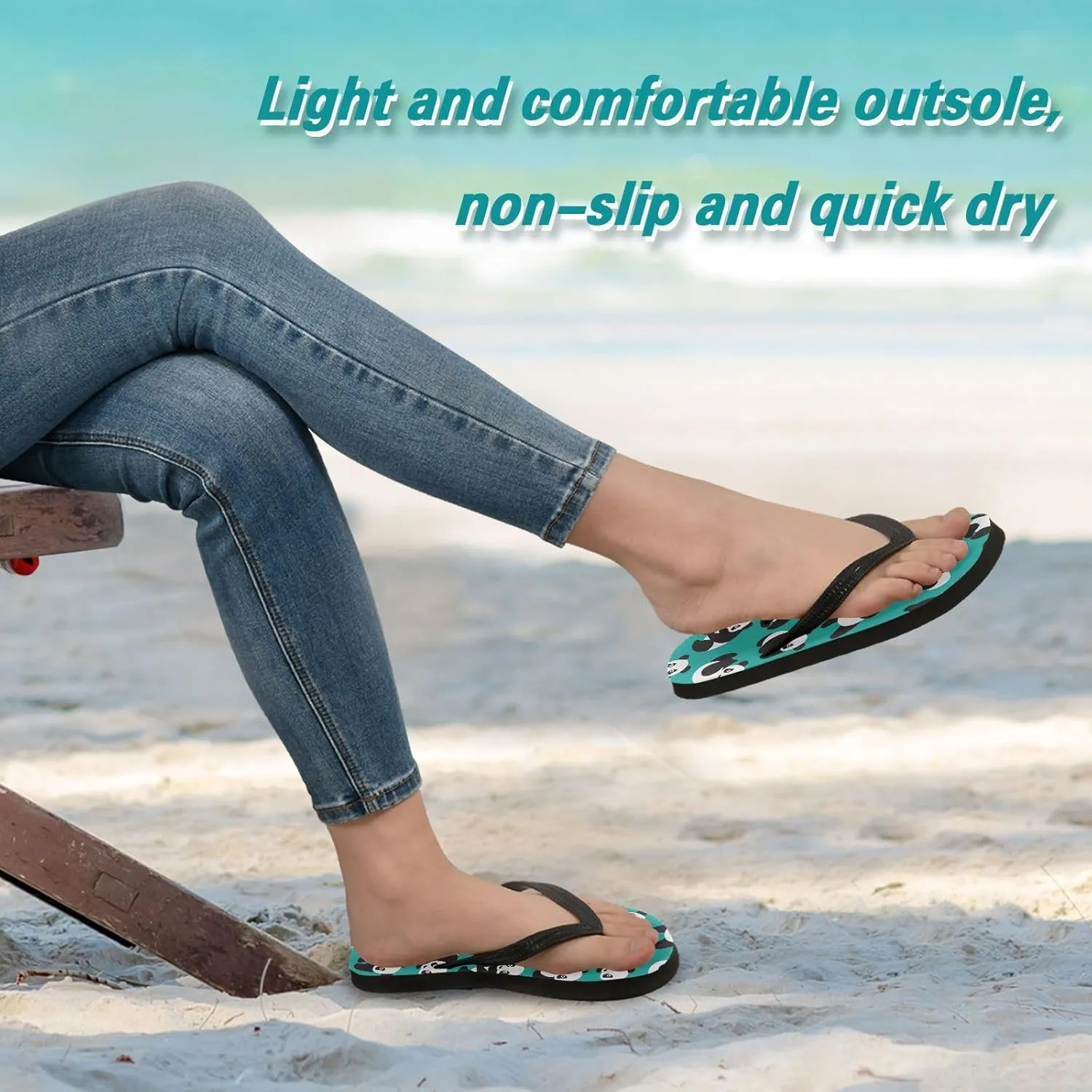 MNSRUU EVA Rubber Flip Flops for Men & Women,Unisex Sandals Soft Cushion Footbed Comfort flip-flops