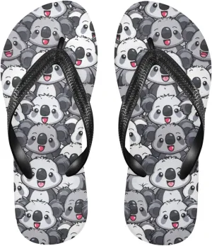 MNSRUU Flip Flops for Women Men Cute Animal Sloth Flip Flops Womens Slides Men Sandals Shower Slippers Summer Non-Slip Flipflops for Swim Beach Bathroom, XS