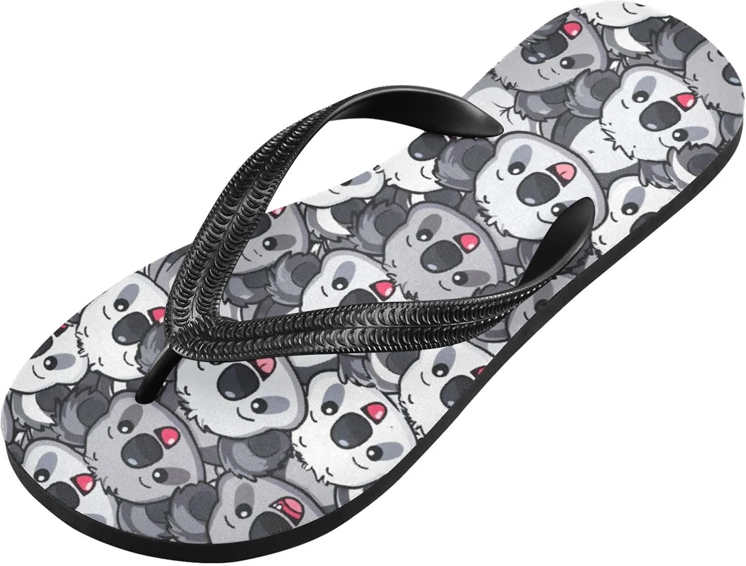 MNSRUU Flip Flops for Women Men Cute Animal Sloth Flip Flops Womens Slides Men Sandals Shower Slippers Summer Non-Slip Flipflops for Swim Beach Bathroom, XS