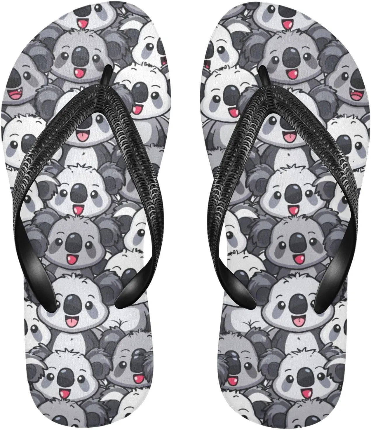 MNSRUU Flip Flops for Women Men Cute Animal Sloth Flip Flops Womens Slides Men Sandals Shower Slippers Summer Non-Slip Flipflops for Swim Beach Bathroom, XS