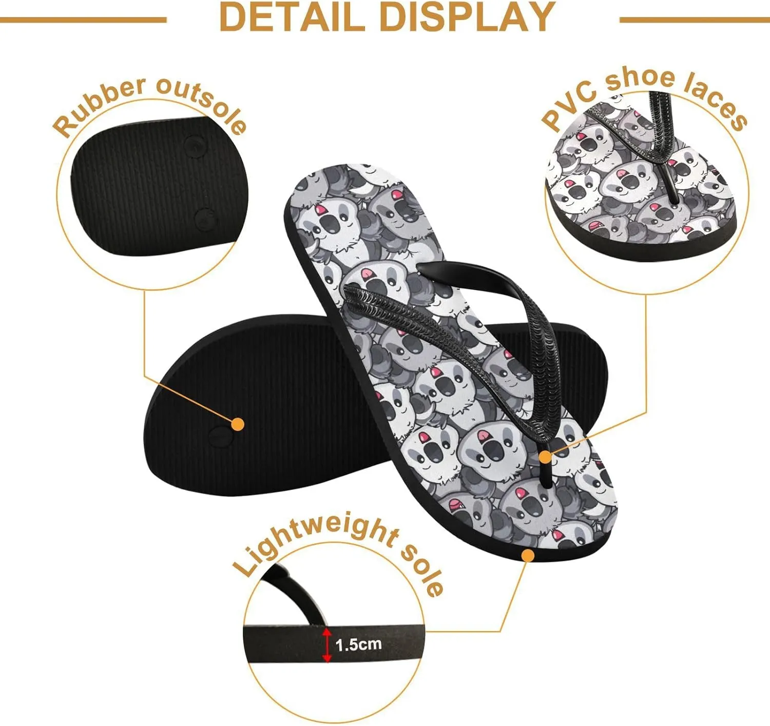 MNSRUU Flip Flops for Women Men Cute Animal Sloth Flip Flops Womens Slides Men Sandals Shower Slippers Summer Non-Slip Flipflops for Swim Beach Bathroom, XS