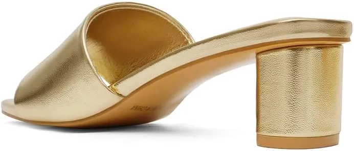 Mule Heels for Women Square Toe Chunky Low Heel Sandals Heeled Slides