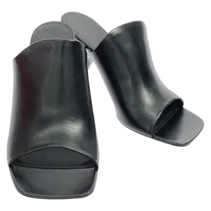 Mule Sandals Leather Black