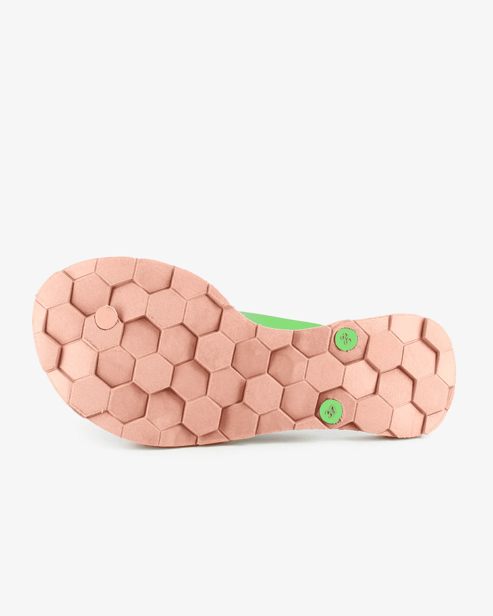 Nalu Rubber Flip Flops | Muted Clay/Vibrant Green
