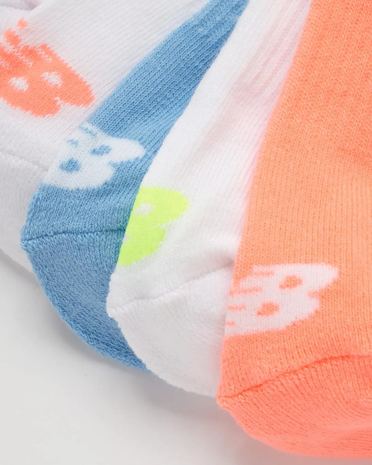New Balance Girls' Performance Cushioned Low Cut Socks-8 Pairs-Breathable Mesh Arch Support
