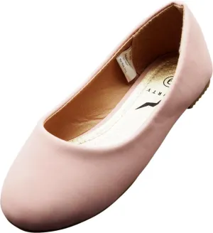NORTY Girls Fashion Ballerina Ballet Slip On Flat Shoe Sizes Toddler to Big Kids Patent, Nubuck, Glitter
