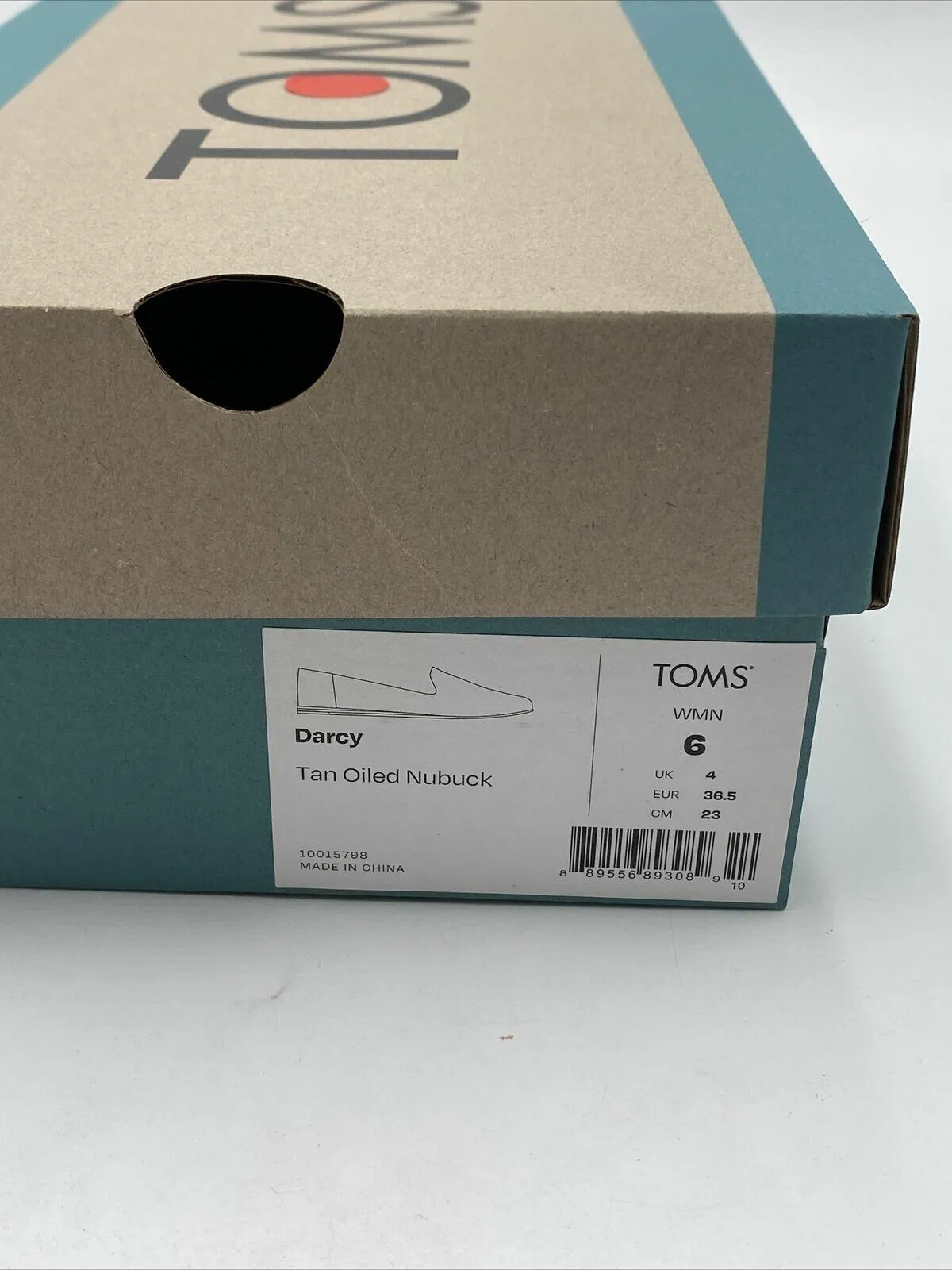 NWB TOMS Darcy Flat Loafer in Natural Brown Size 6