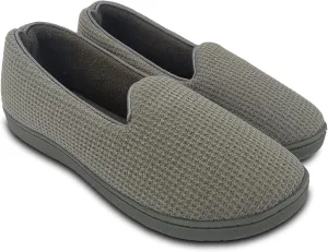 ofoot Womens Comfortable Memory Foam House Slippers Indoor Flat Shoes With Back Cotton Terry Cloth Lining Non Slip Soles