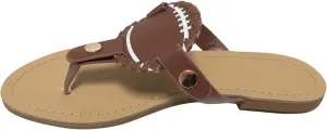 oiangi Sandals Women Dressy Summer Flats Cute Baseball Thong Clip Toe Flip Flops Lightweight Comfortable Beach Slipper Ladies Casual Shoes Sandalias para Mujer