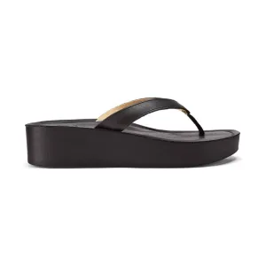 Olukai Women's Malae Wedge Flip Flop - Black