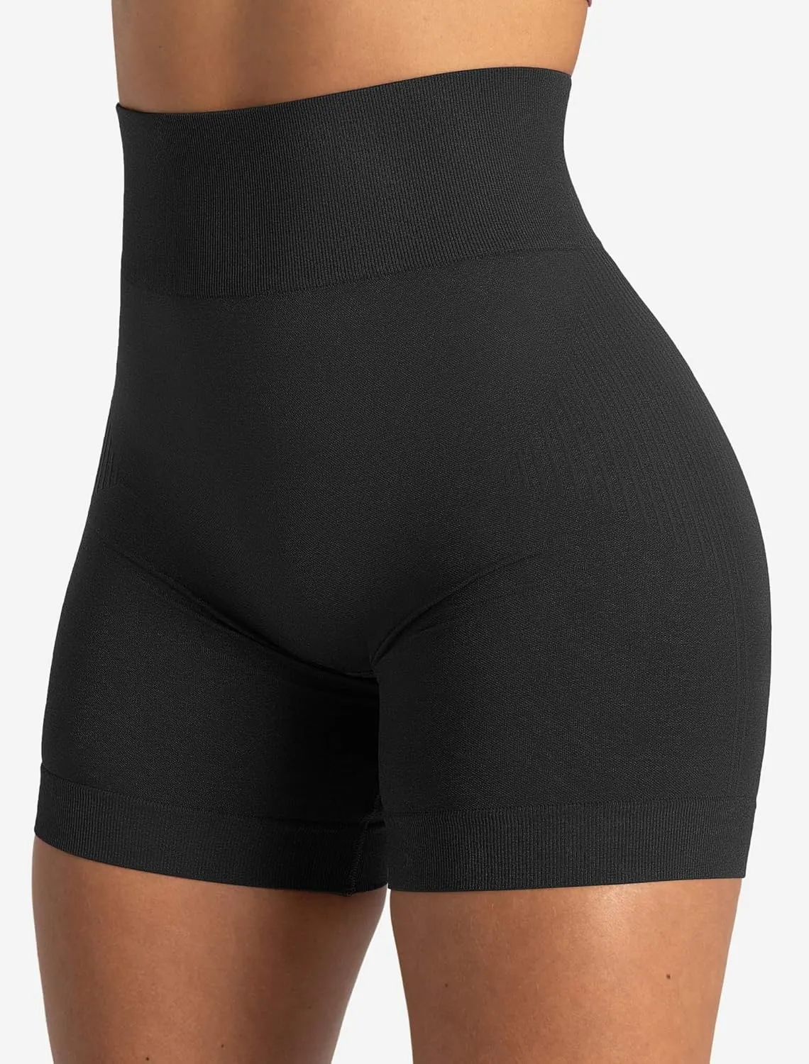 OQQ Women 2 Piece Shorts Butt Lifting High Waist Tummy Control Yoga Athletic Workout Shorts