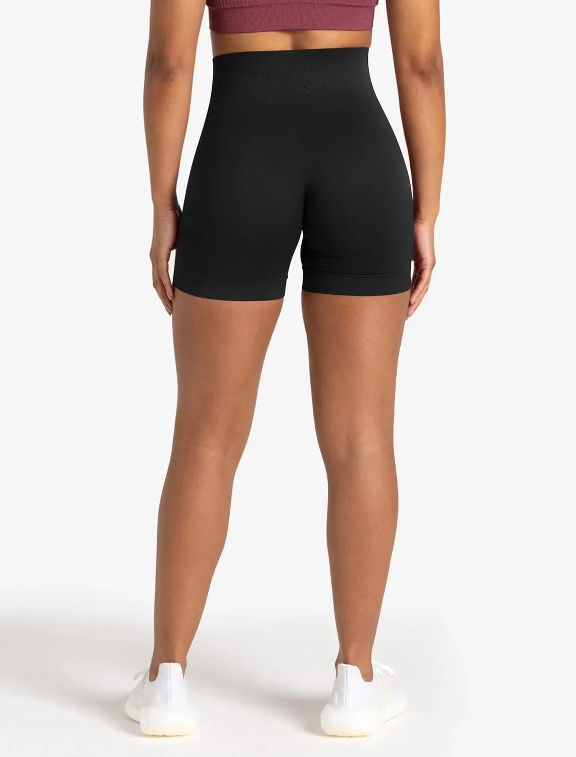 OQQ Women 2 Piece Shorts Butt Lifting High Waist Tummy Control Yoga Athletic Workout Shorts
