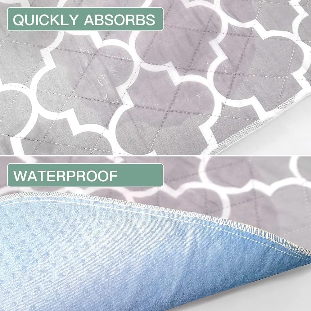 OUTCREATOR® 2Pack Bed Pads for Incontinence Mattress Protector Anti-Slip Waterproof Pads (56" x 34") for Toddlers Kids Adults Pets Pee Pads and Machine Washable Absorbency and Leak Proof Edge