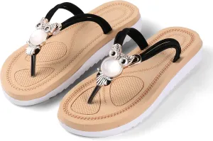 Owl Embellishment Flip Flop Sandals