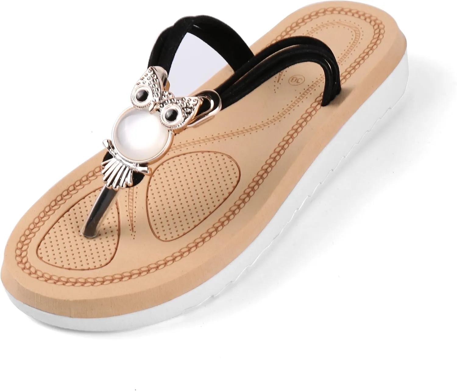 Owl Embellishment Flip Flop Sandals