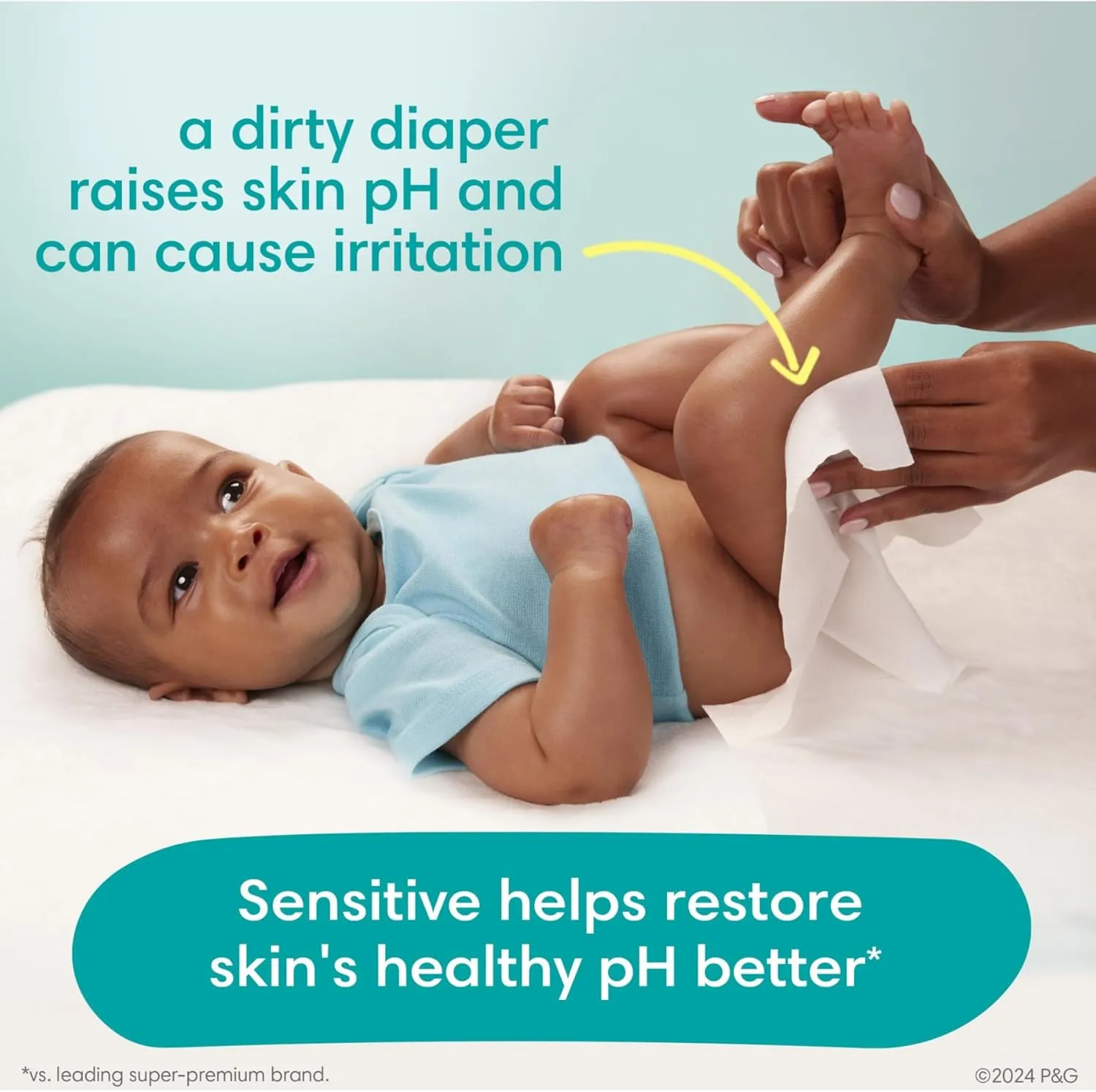 Pampers Easy Ups Pull On Training Pants My Little Pony, 5T-6T, 844 Count with Sensitive Water Based Baby Wipes 12 Flip-Top Packs (1008 Wipes Total)
