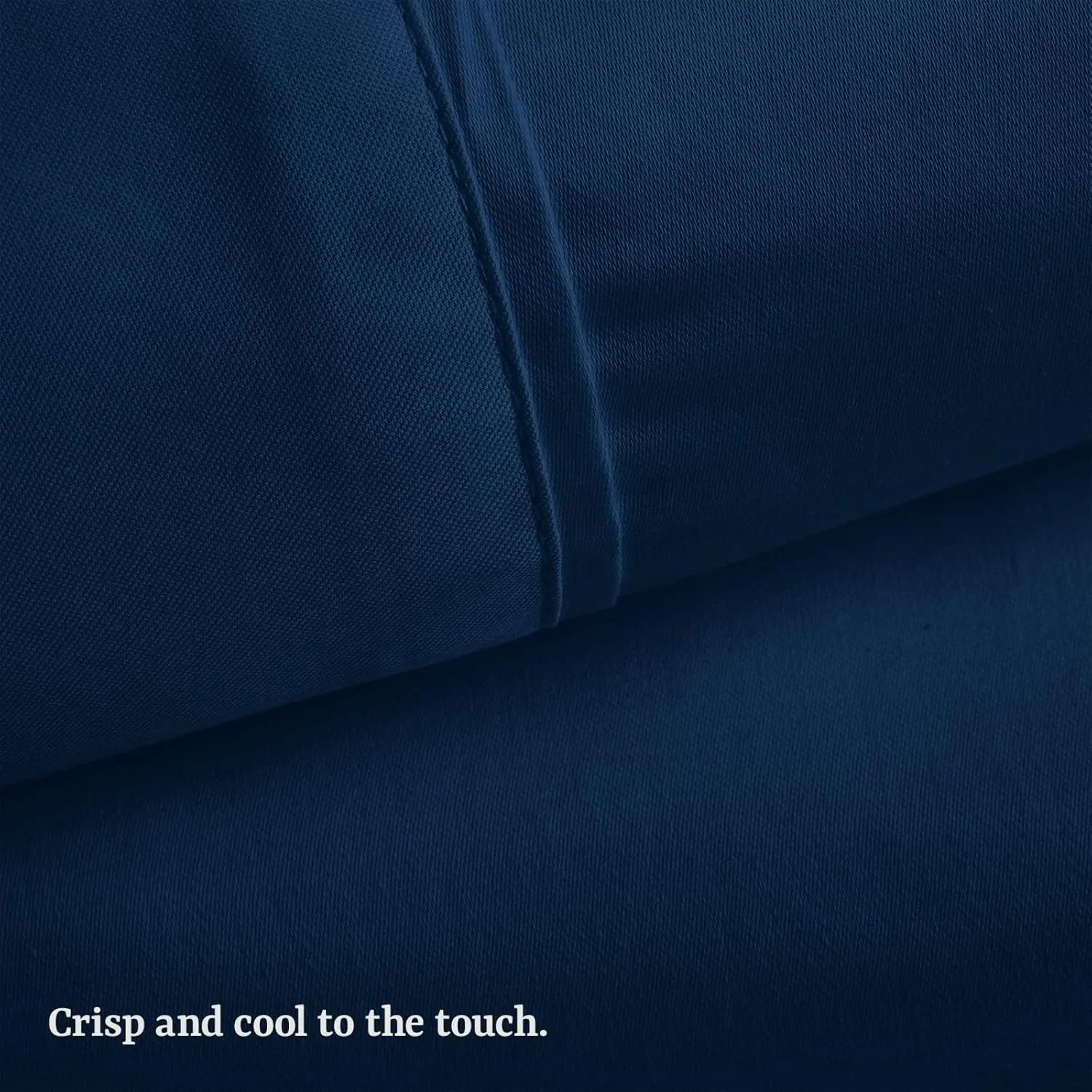 Peru Pima, Twin Size Bed Sheets Set, 3 Piece Bedding, 285 Thread Count, Breathable & Cooling Sheets, Percale, 100% Peruvian Pima Cotton, Navy Blue Solid Color