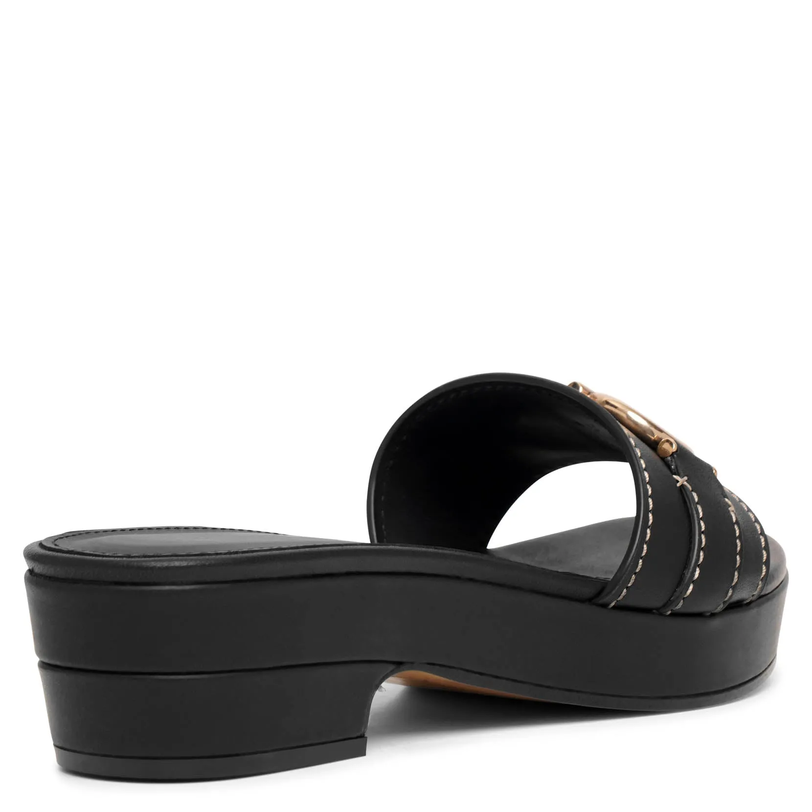 Philein black calf leather clogs