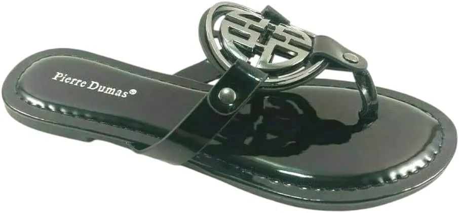Pierre Dumas Women's Limit-24 Vegan Flip Flop Thong Slide Flat Sandal