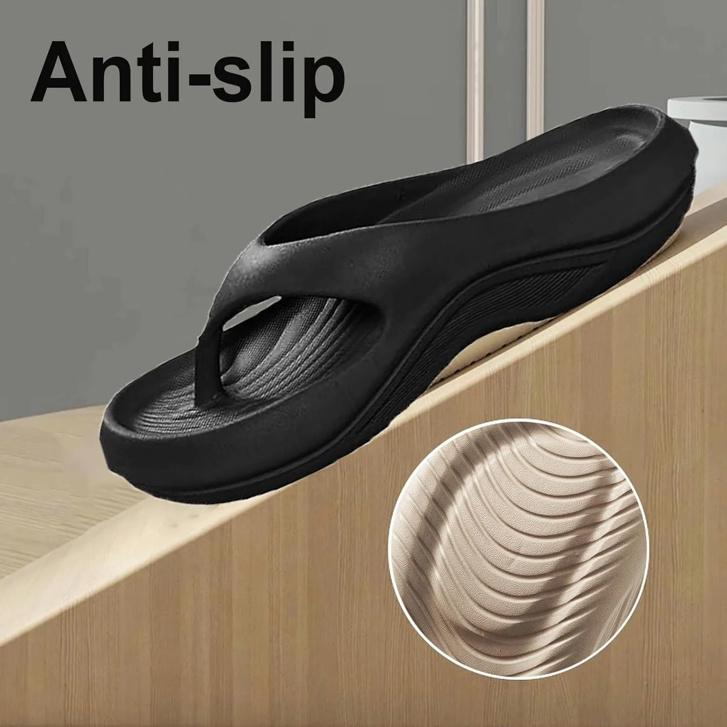 Pillow-Arch Support Flip Flops for Women, Non-slip Soft Comfortable Walking Platform Flip-Flops
