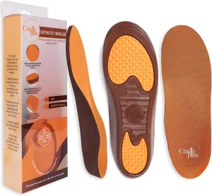 Plantar Fasciitis Shoe Inserts for Women | Arch Support Insoles I Trim to Fit I Kids Orthotic Insoles W/Cushion Flat Feet or high Arch | Relieve Heel (Orange, 28cm K1 (9-12) US)