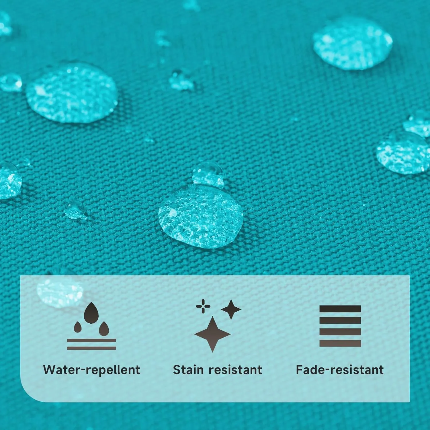 PNP FKJP 2 Pack Outdoor Chair Cushion 20" X 20" X 4", Waterproof Outdoor Seat Cushions with Non-Skid Ties, Aqua Blue (Cushion   Cover)