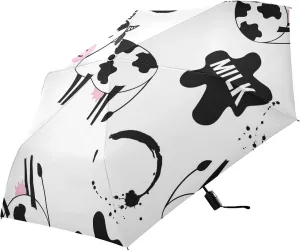 Poeticcity Automatic Folding Umbrella, Auto Open/Close Anti-UV 3 Folds Parasol, Compact Windproof Strong Umbrellas for Travel Sun & Rain