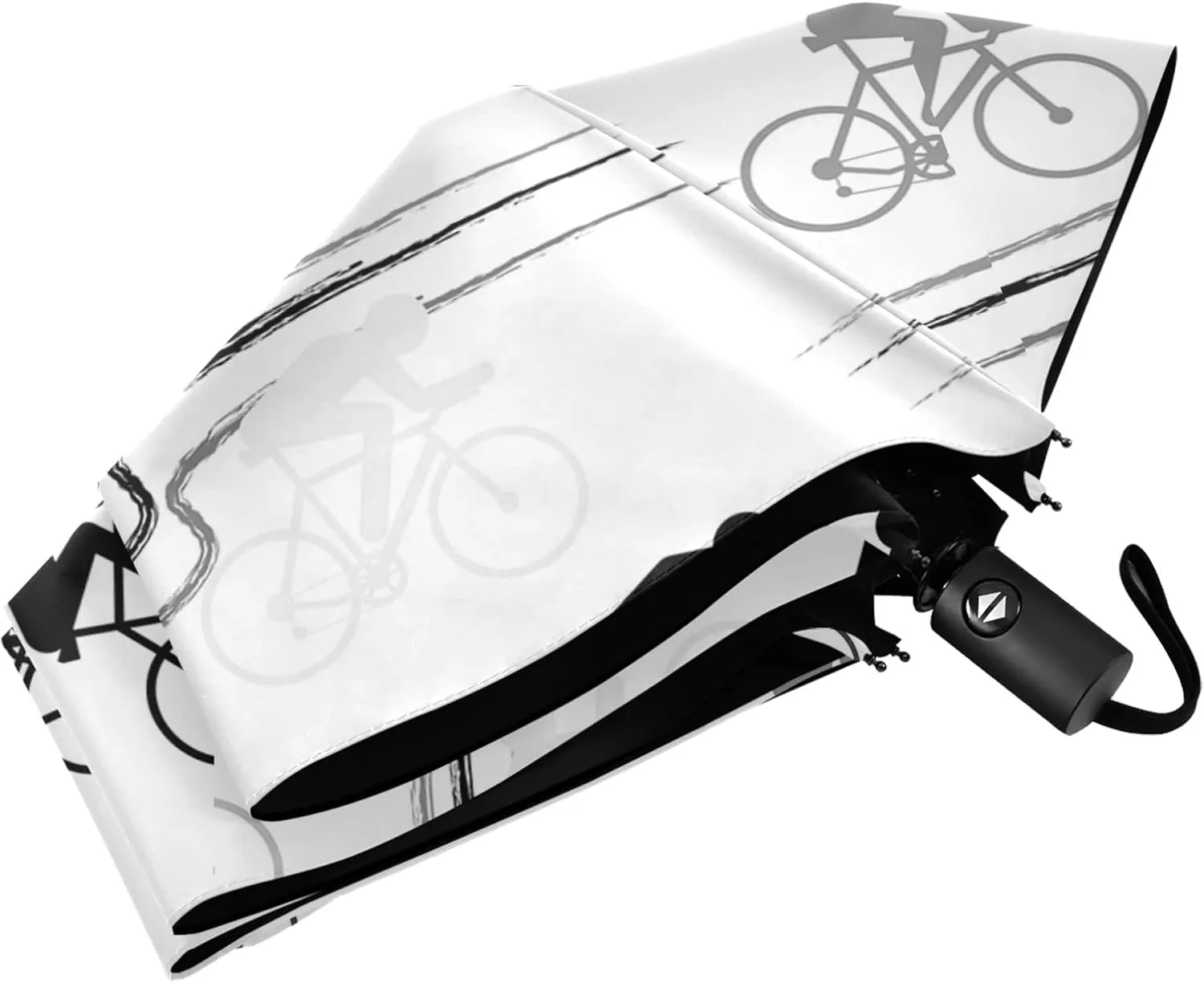 Poeticcity Automatic Folding Umbrella, Auto Open/Close Anti-UV 3 Folds Parasol, Compact Windproof Strong Umbrellas for Travel Sun & Rain