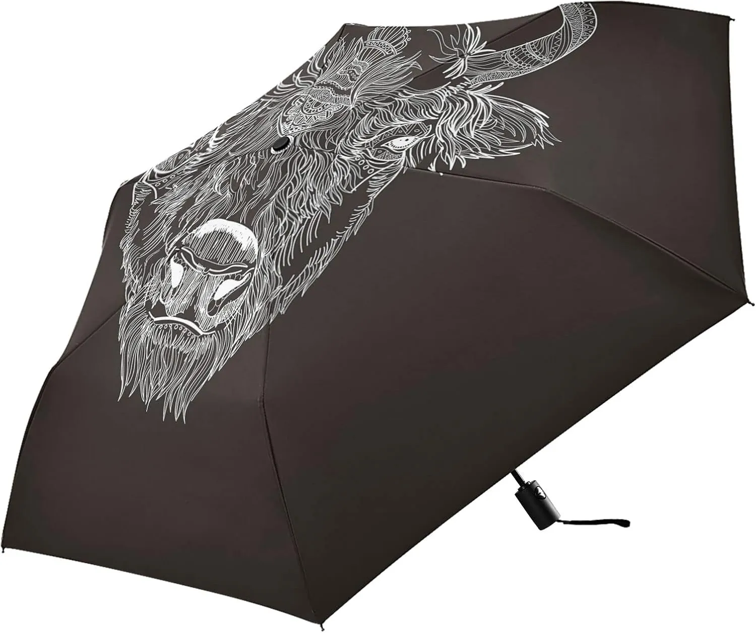 Poeticcity Automatic Folding Umbrella, Auto Open/Close Anti-UV 3 Folds Parasol, Compact Windproof Strong Umbrellas for Travel Sun & Rain